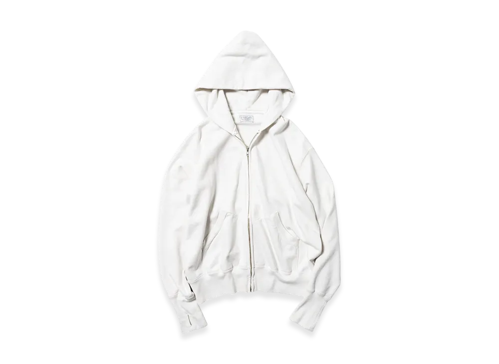Unlikely Simple Sweat ZIP Up Hoodie "White"