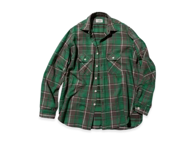 Unlikely Elbow Patch Flannel Work Shirts "Green Plaids"