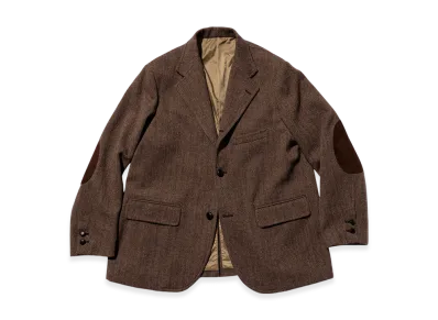 Unlikely Assembled Sports Coat Wool Tweed "Beige Herringbone"
