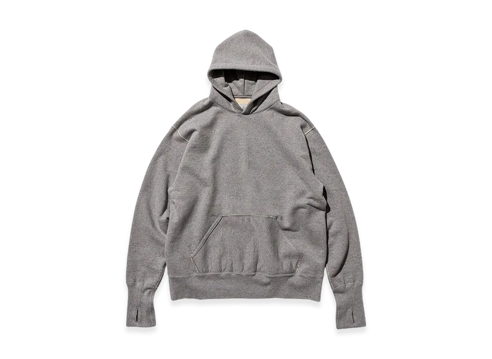 Unlikely Split Raglan Sleeve Hoodie "Top Gray"
