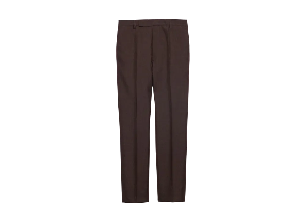 PRADA Men's Mohair and Silk Pants "Dark Brown"