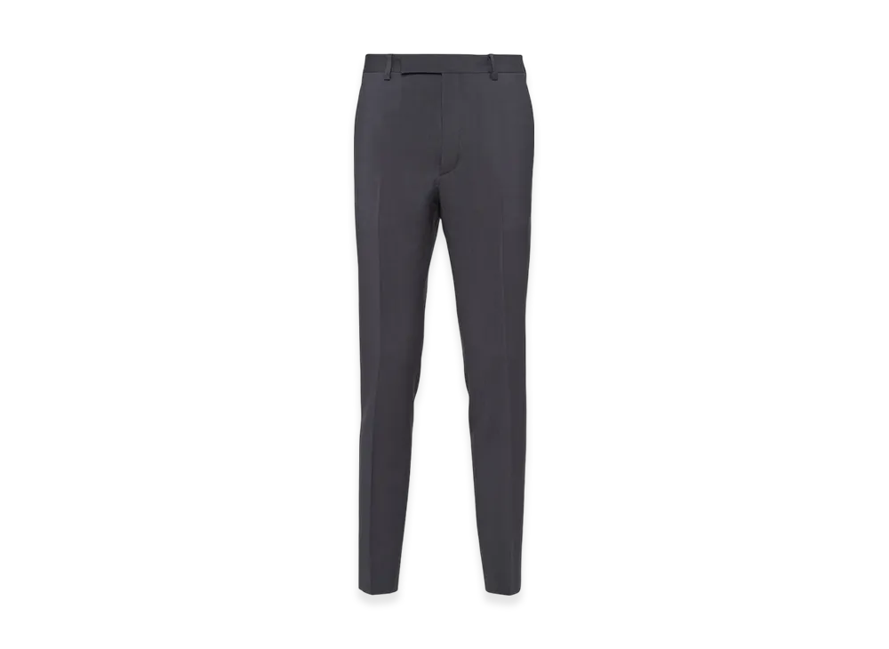 PRADA Tailored Wool Mohair Pants "Iron Gray"