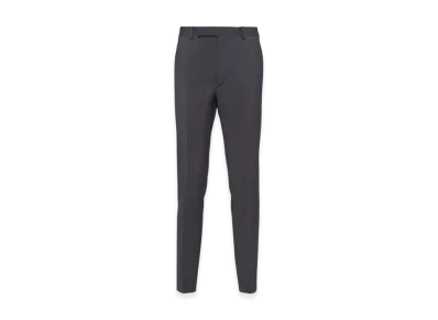 PRADA Tailored Wool Mohair Pants "Iron Gray"