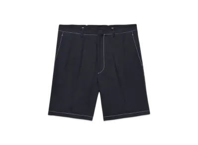 PRADA Men's Linen Bermudas "Black"