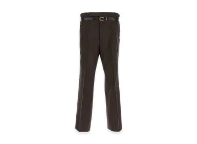 PRADA Mohair Blend Wide-Leg Pant "Brown"