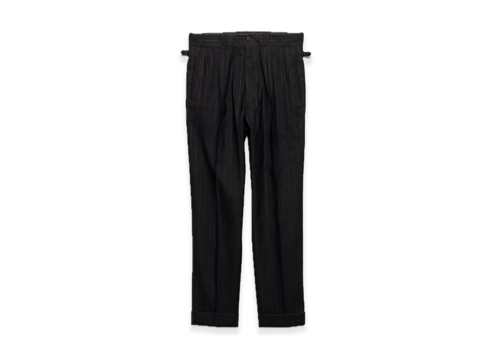 PRADA Wool Blend Pinstripe Pants "Black"