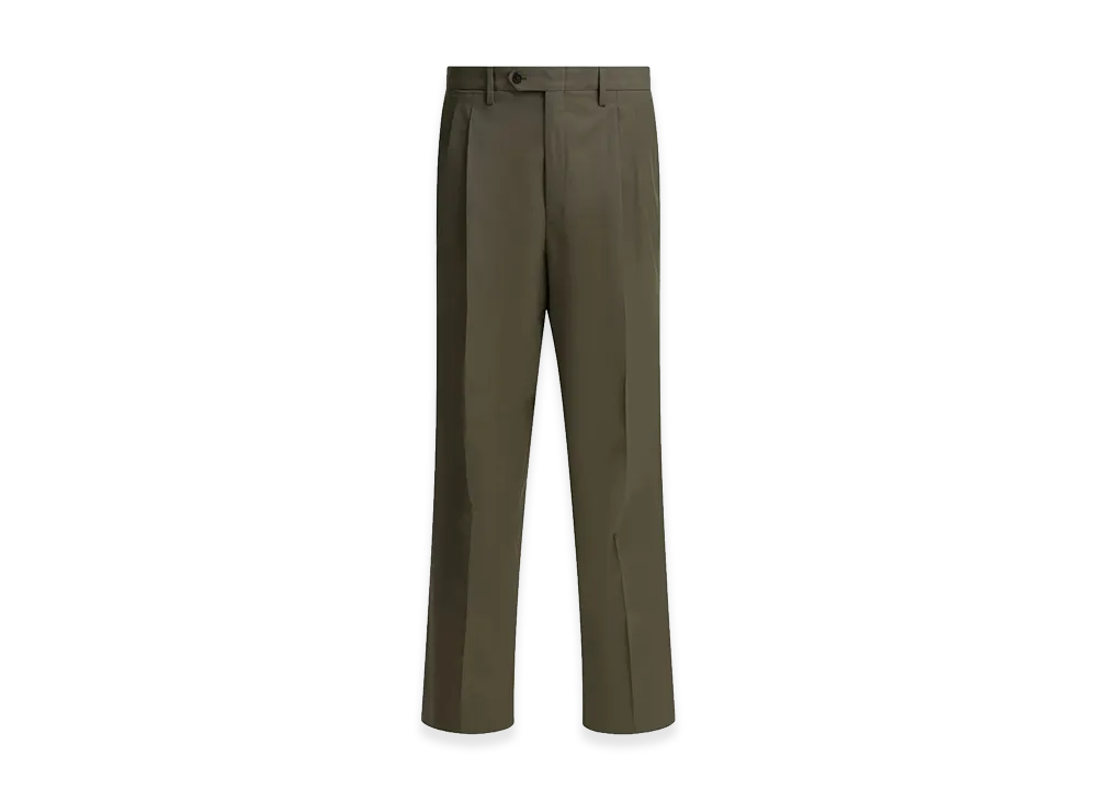 PRADA Wide-Leg Wool Pants "Green"