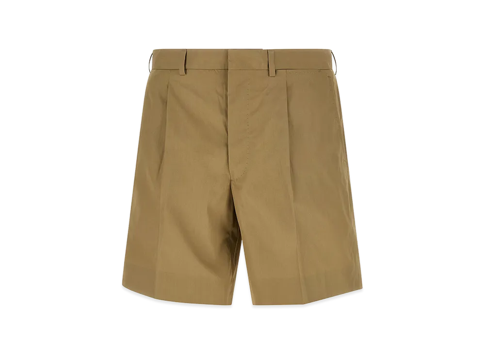 PRADA Poplin Bermuda Shorts "Beige"