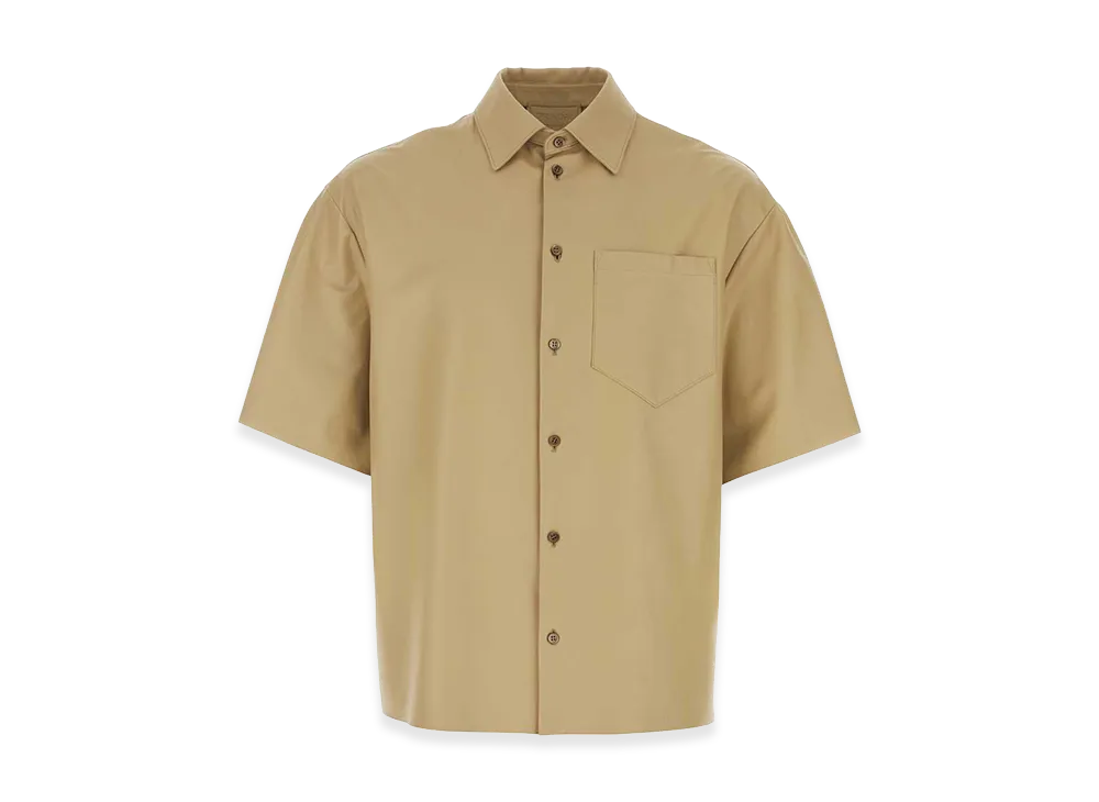 PRADA Beige Leather Shirt "Camel"