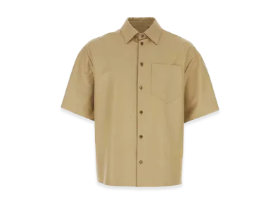PRADA Beige Leather Shirt "Camel"
