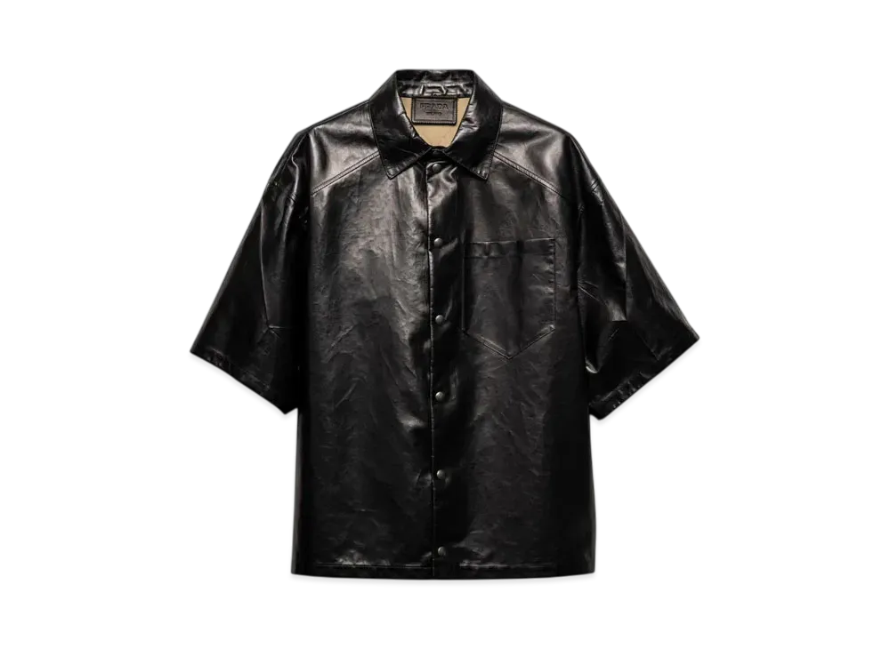 PRADA Men's Nappa and Fabric Shirt "Black"