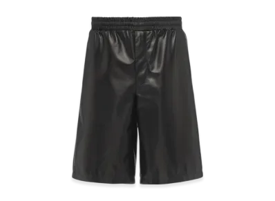 PRADA Nappa Leather Bermudas "Black"