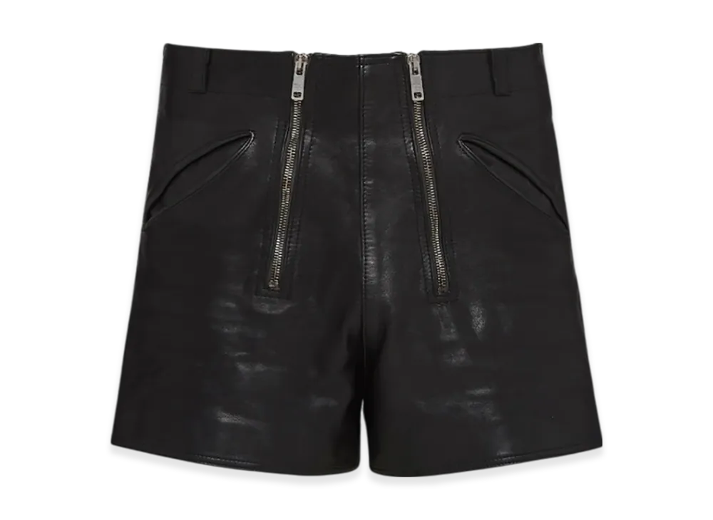 PRADA Leather Shorts "Black"