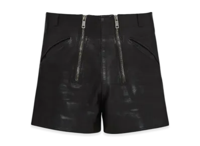 PRADA Leather Shorts "Black"