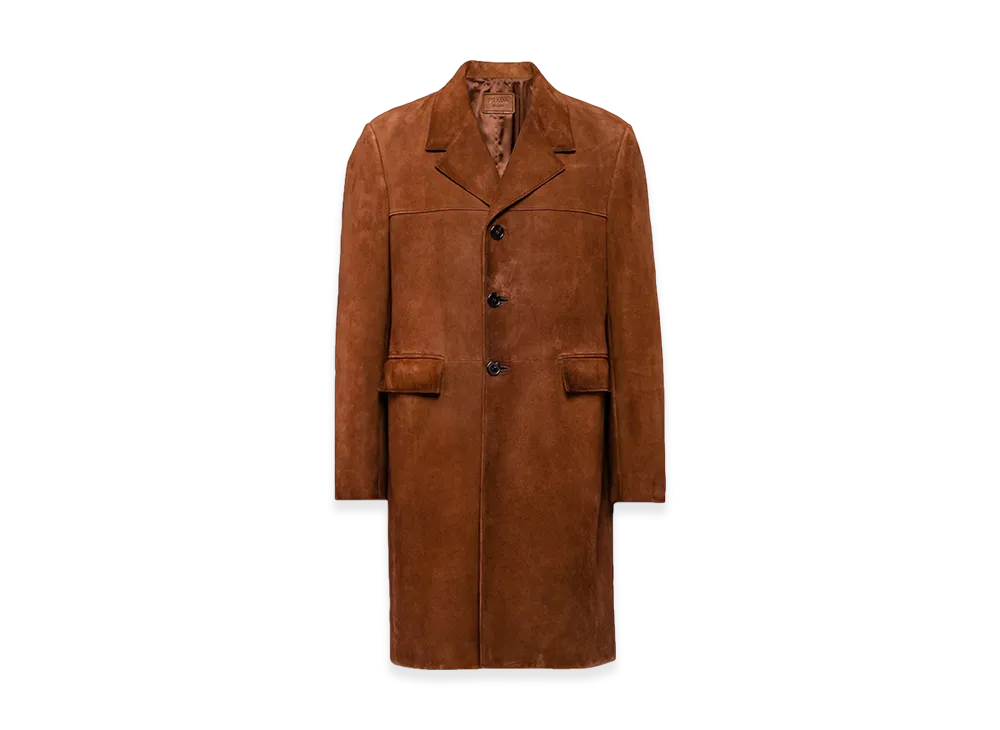 PRADA Suede Coat "Oak"
