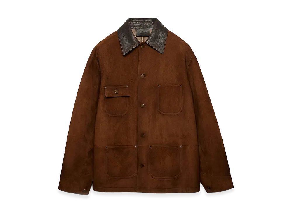 PRADA Caramel Suede Jacket "Brown"