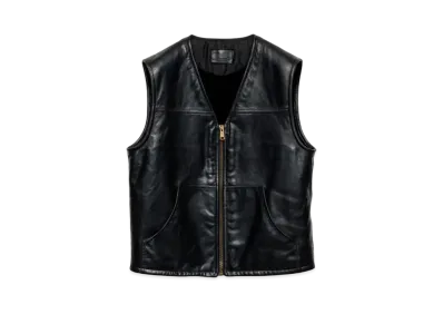 PRADA Men's Leather And Shearling Vest "Black"