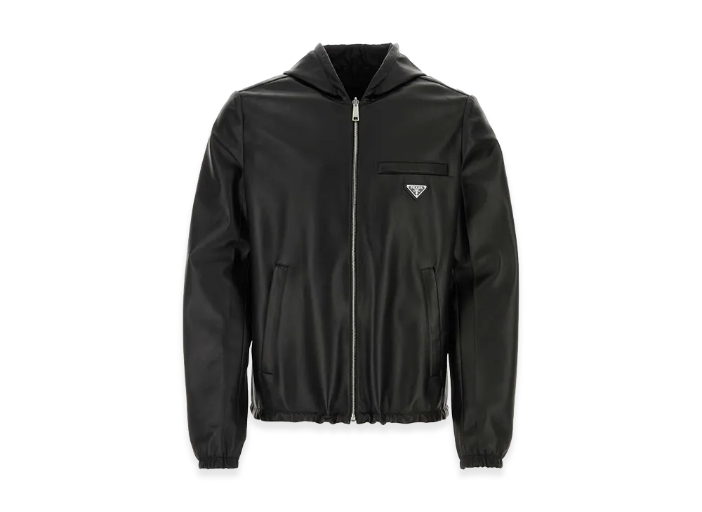 PRADA Nappa Leather Reversible Jacket "Black"