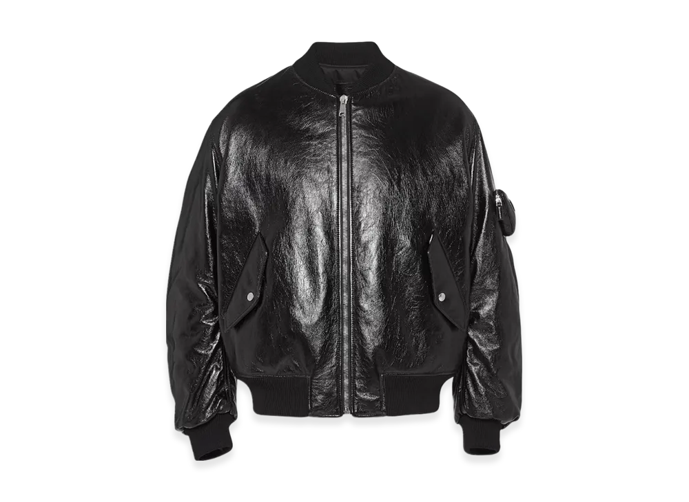 PRADA Nappa Leather Bomber Jacket "Black"