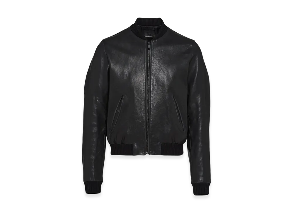 PRADA Leather Bomber Jacket "Black"