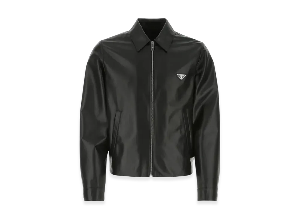 PRADA Nappa Leather Blouson Jacket "Black"