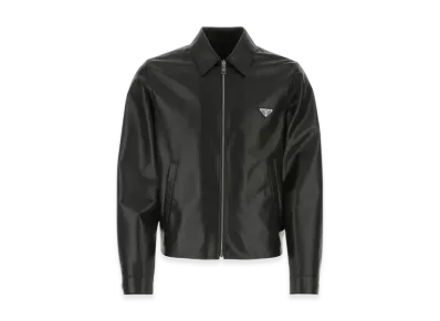 PRADA Nappa Leather Blouson Jacket "Black"