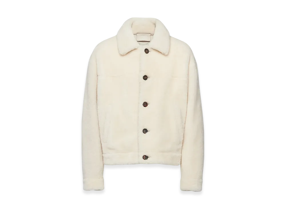 PRADA Shearling Jacket "Chalk White"