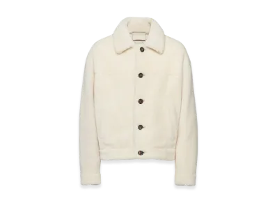 PRADA Shearling Jacket "Chalk White"