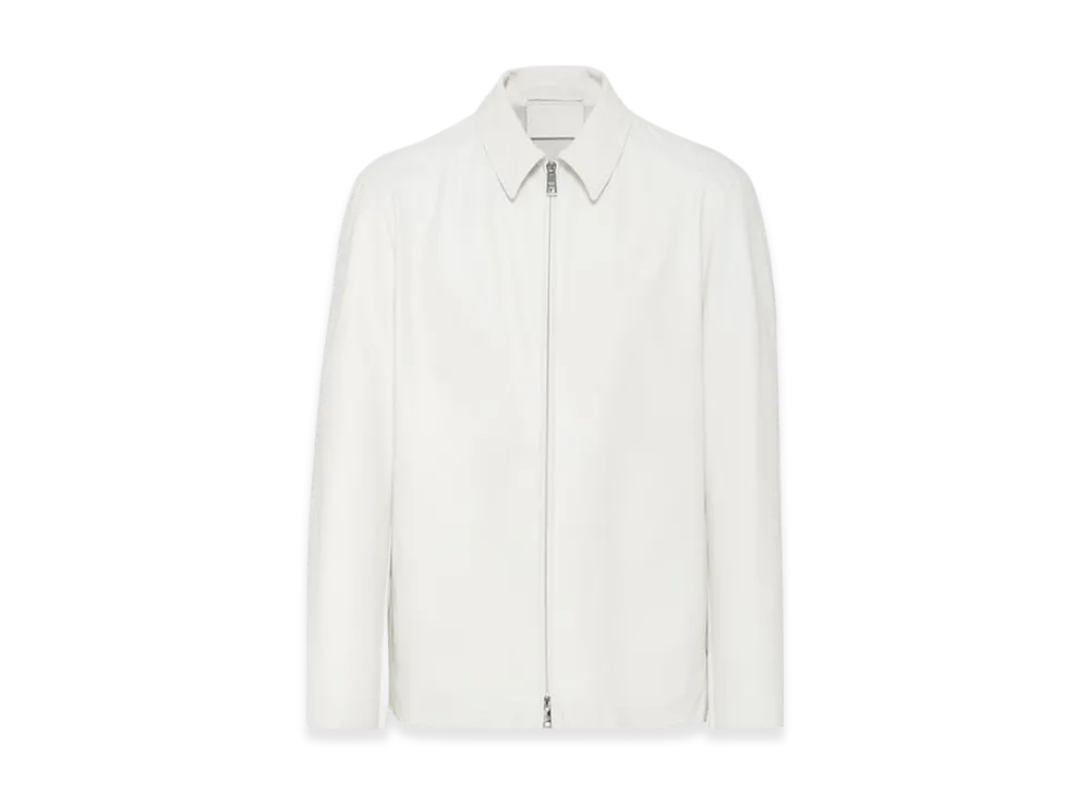 PRADA Leather Blouson Jacket "White"