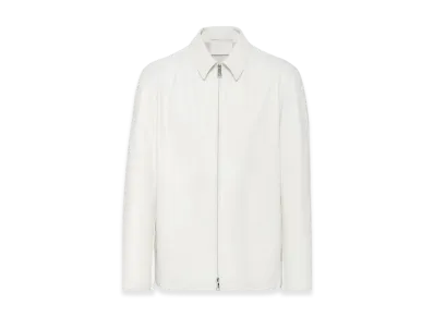PRADA Leather Blouson Jacket "White"
