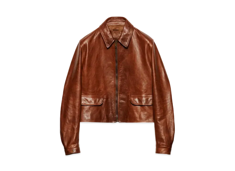 PRADA Men's Leather Jacket "Brown"