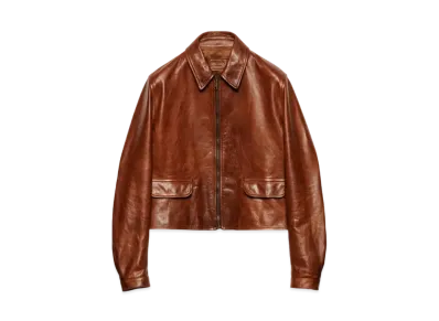 PRADA Men's Leather Jacket "Brown"