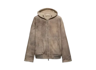 PRADA Men's Shearling Jacket "Light Gray"