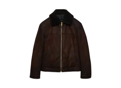 PRADA Men's Suede Jacket "Dark Brown"