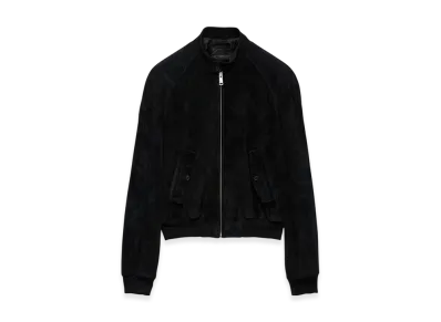 PRADA Suede Bomber Jacket "Black"