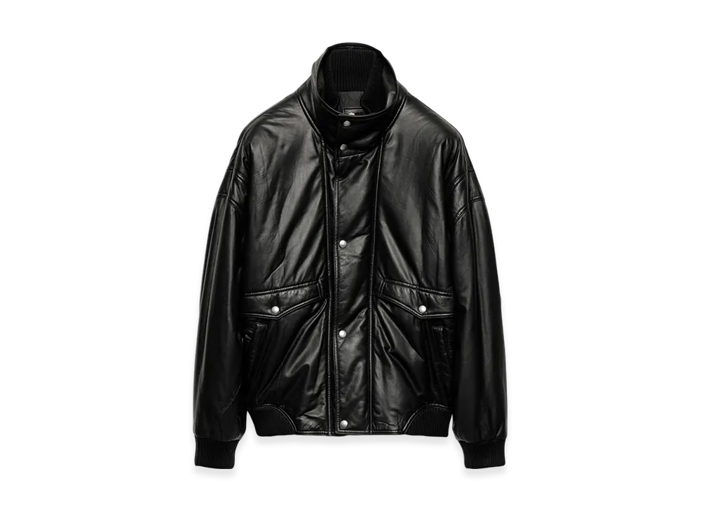 PRADA Nappa Leather Bomber Jacket "Black"