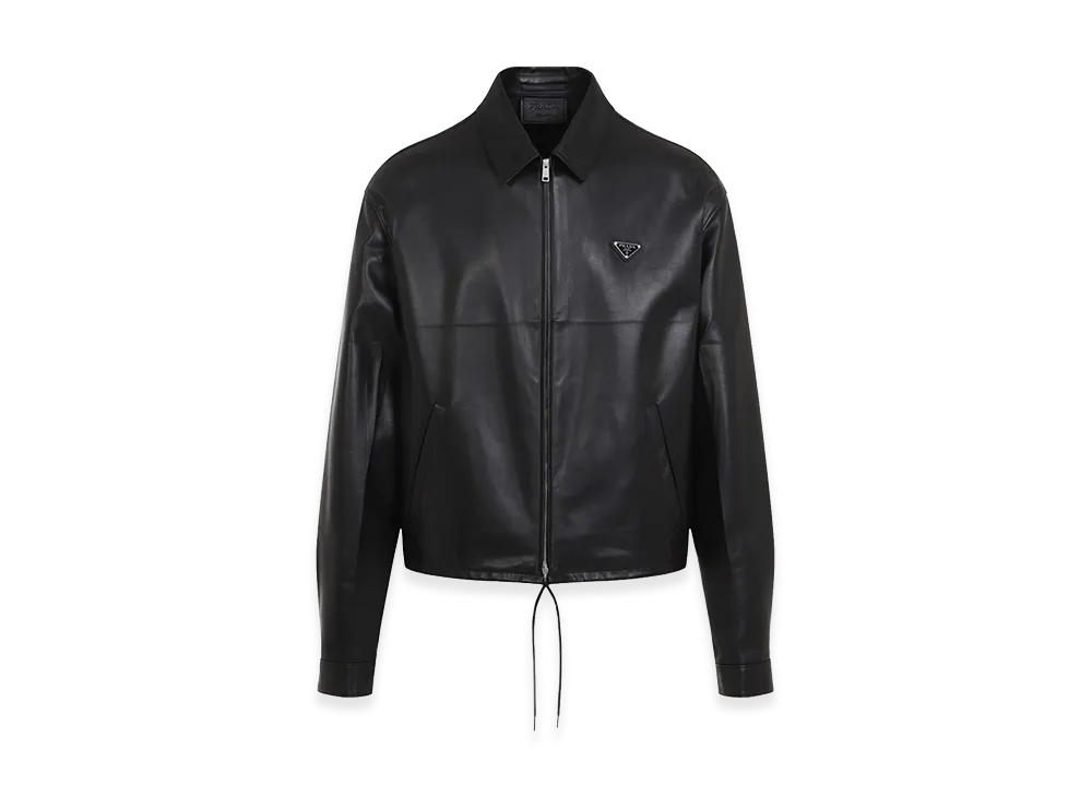 PRADA Leather Zipper Jacket "Black"