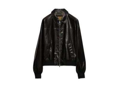 PRADA Men's Leather Bomber Jacket "Black"