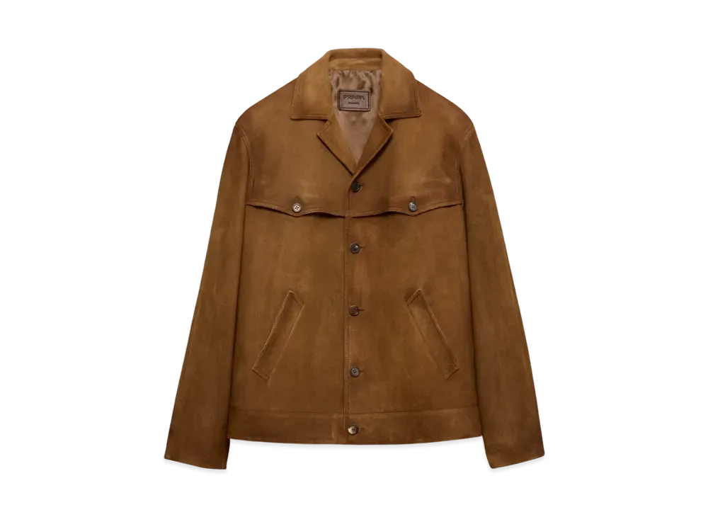 PRADA Men's Suede Jacket "Brown"