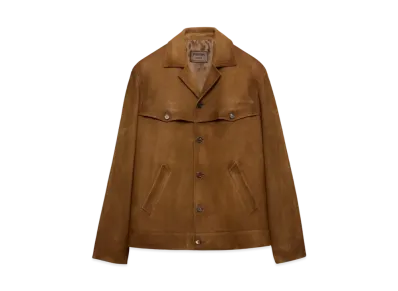 PRADA Men's Suede Jacket "Brown"