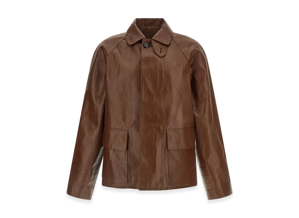 PRADA Vintage Leather Blouson "Brown"