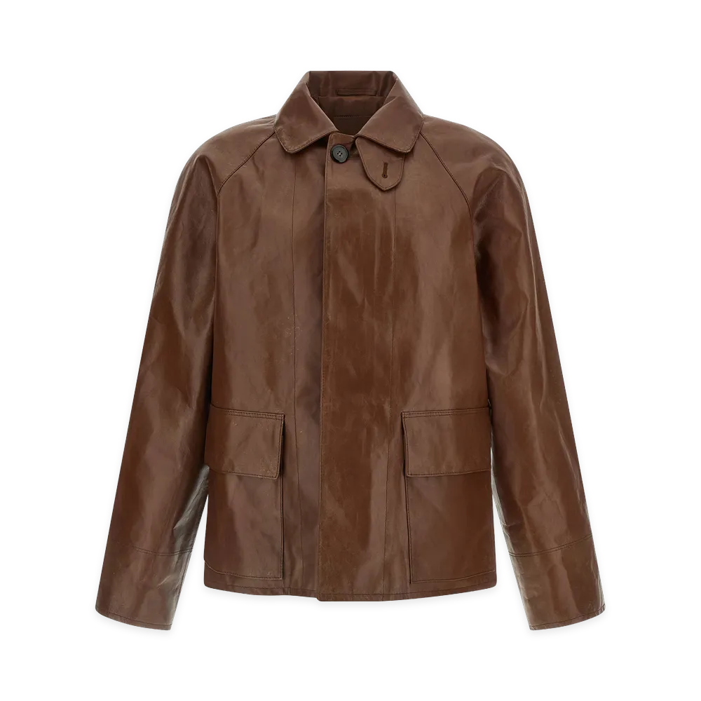 PRADA Vintage Leather Blouson "Brown"
