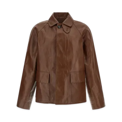 PRADA Vintage Leather Blouson "Brown"