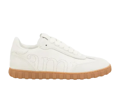 AMI PARIS Cowhide Leather Step Sneaker "White"