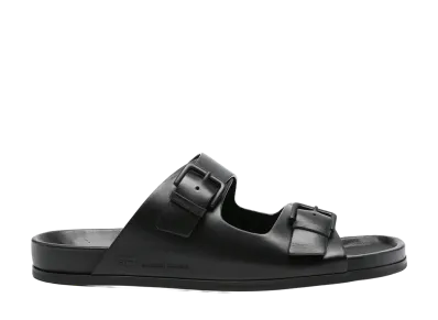 AMI PARIS Leather Slide "Black"