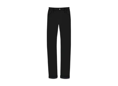 UNIQLO +J Self Vidge Slim Fit Straight Jeans 446518 "Black"