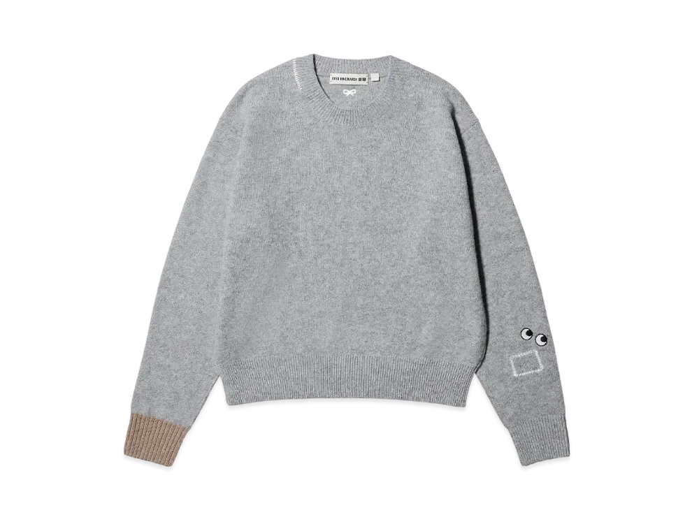 Uniqlo X Anya Hindmarch Premium Lamb Crew Neck Sweater "Light Gray"