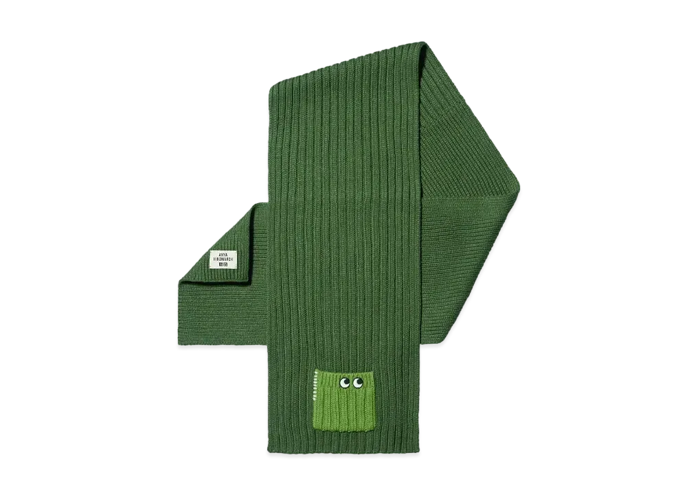 Uniqlo X Anya Hindmarch Heattech Knit Muffler "Green"