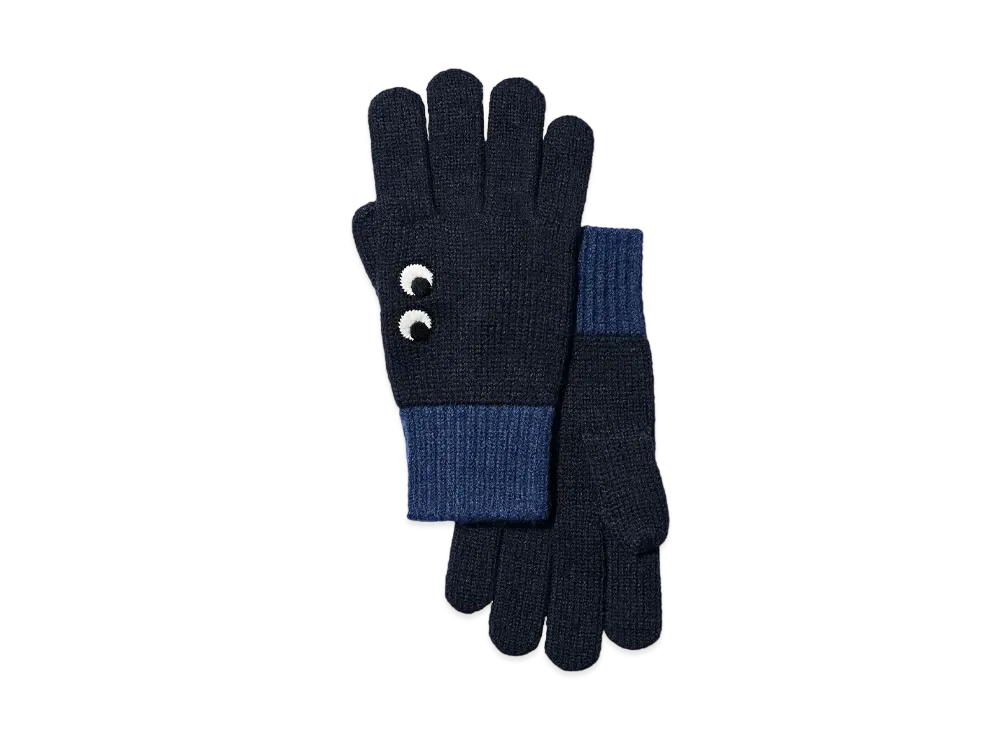 Uniqlo X Anya Hindmarch Heattech Knit Gloves "Navy"