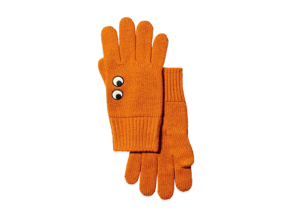 Uniqlo X Anya Hindmarch Heattech Knit Gloves "Orange"
